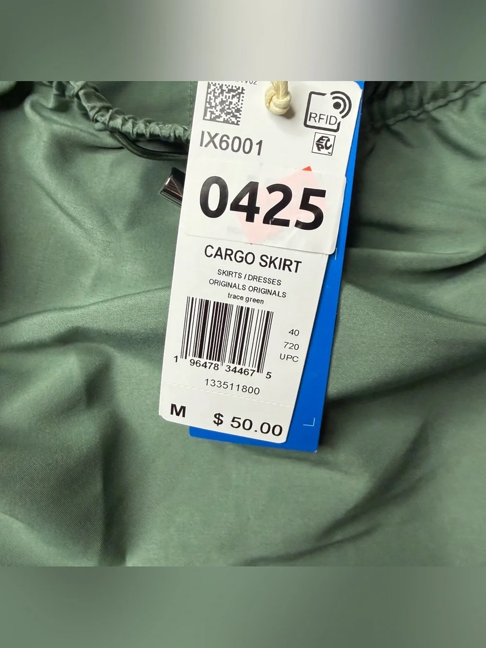 Adidas Utility Cargo Mini Skirt in Sage Green